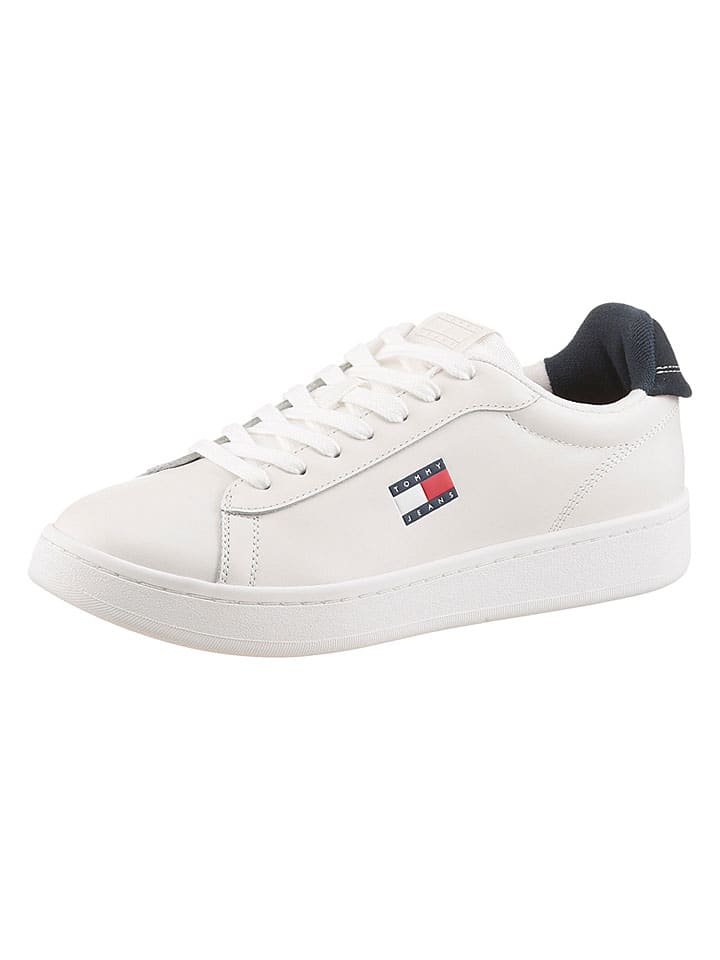 Skórzane sneakersy w kolorze granatowo-białym