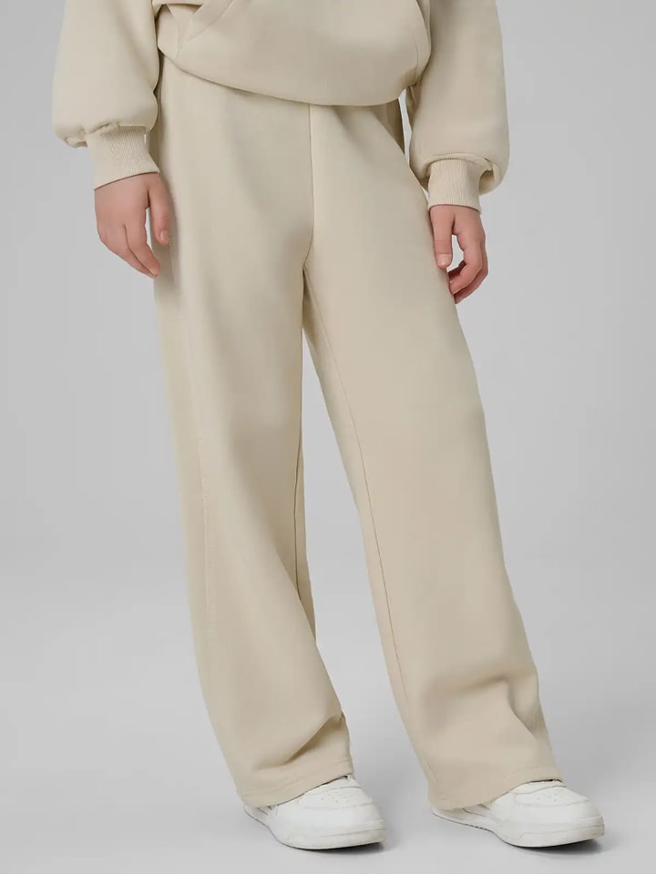 Sweathose in Beige/ Creme