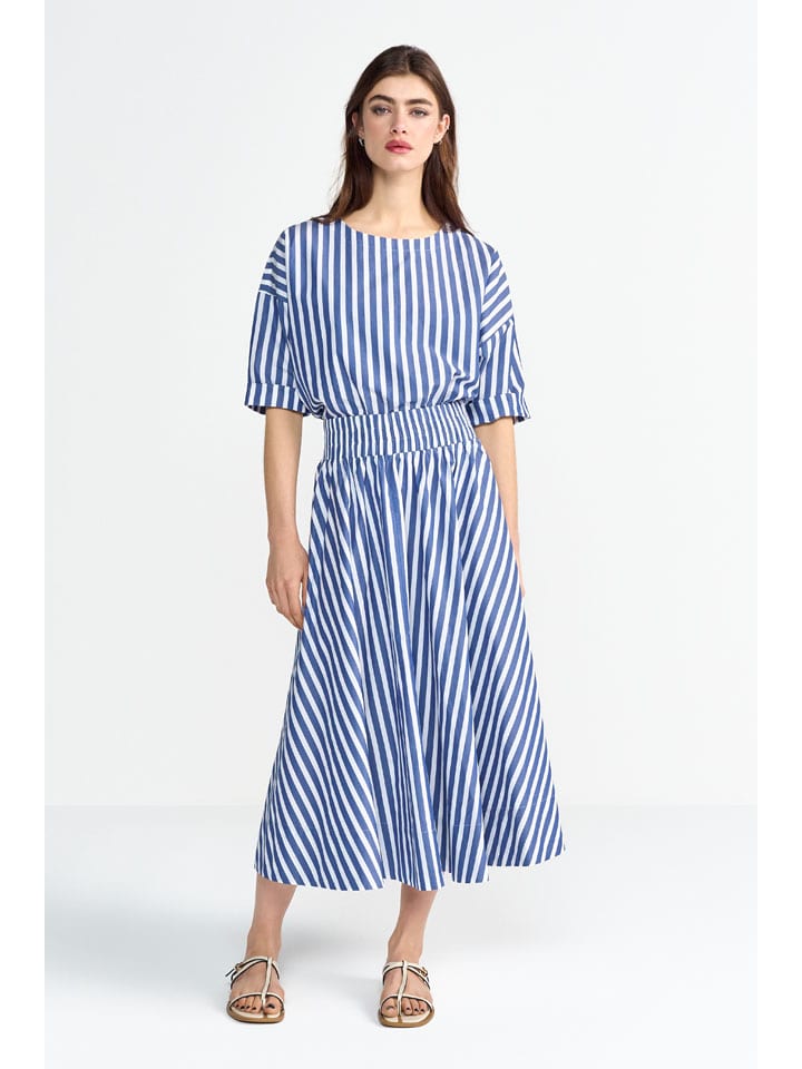 Rok blauw/wit