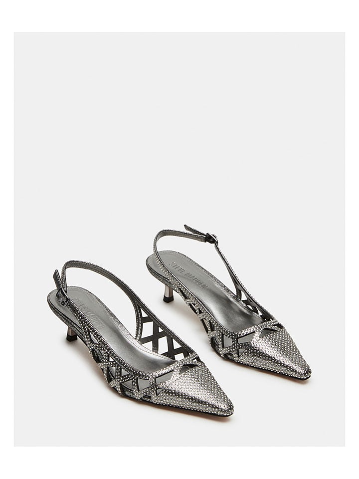 Pumps met bandje zilverkleurig