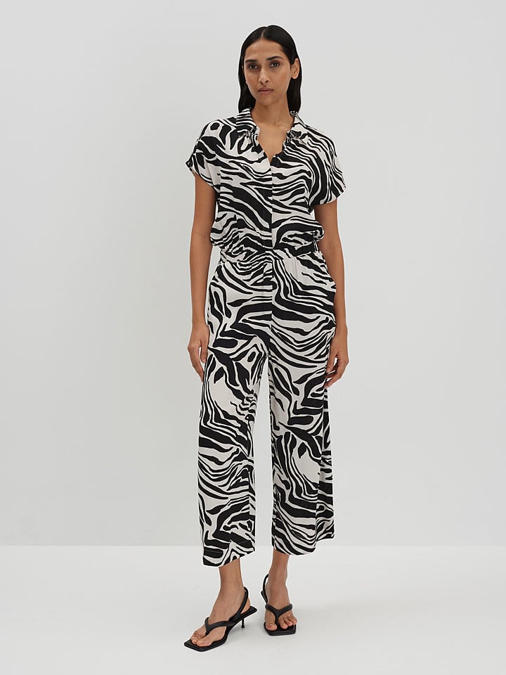 Jumpsuit in Schwarz/ Weiß