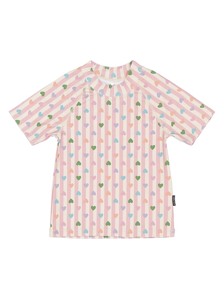 Badeshirt in Beige/ Rosa