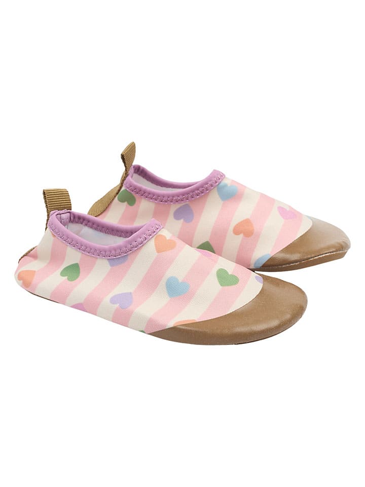 Buty kąpielowe w kolorze beżowo-jasnoróżowym