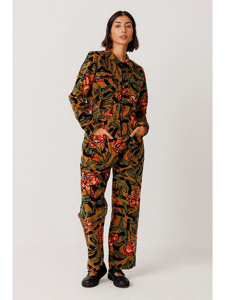 Jumpsuit "Argi" in Camel/ Khaki/ Schwarz