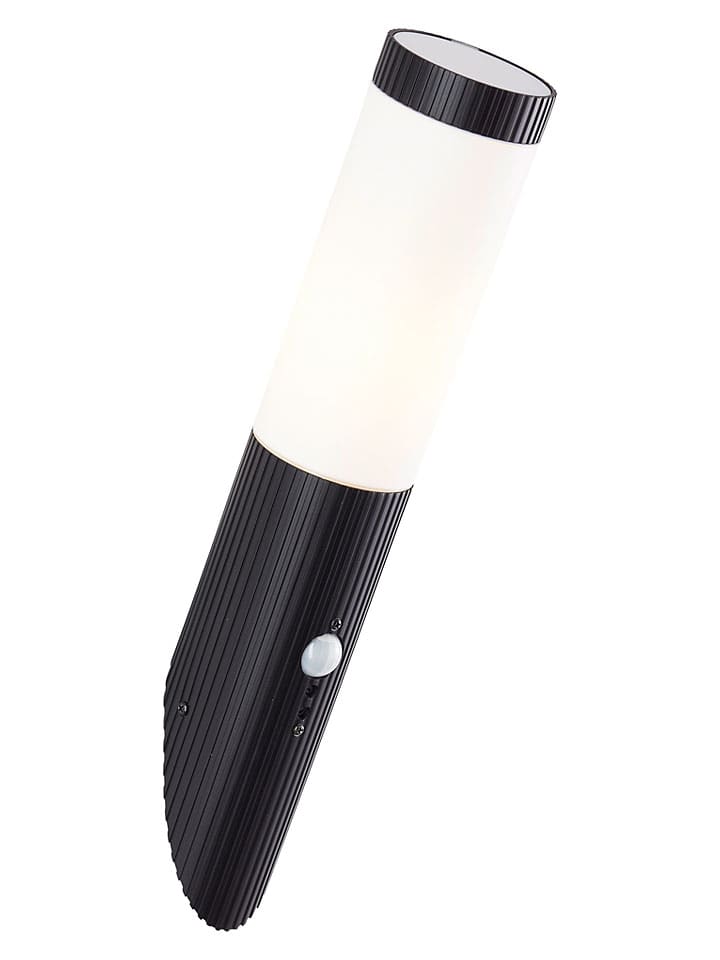 Zewnętrzna lampa ścienna w kolorze czarno-granatowym - 7,6 x 40 x 17 cm
