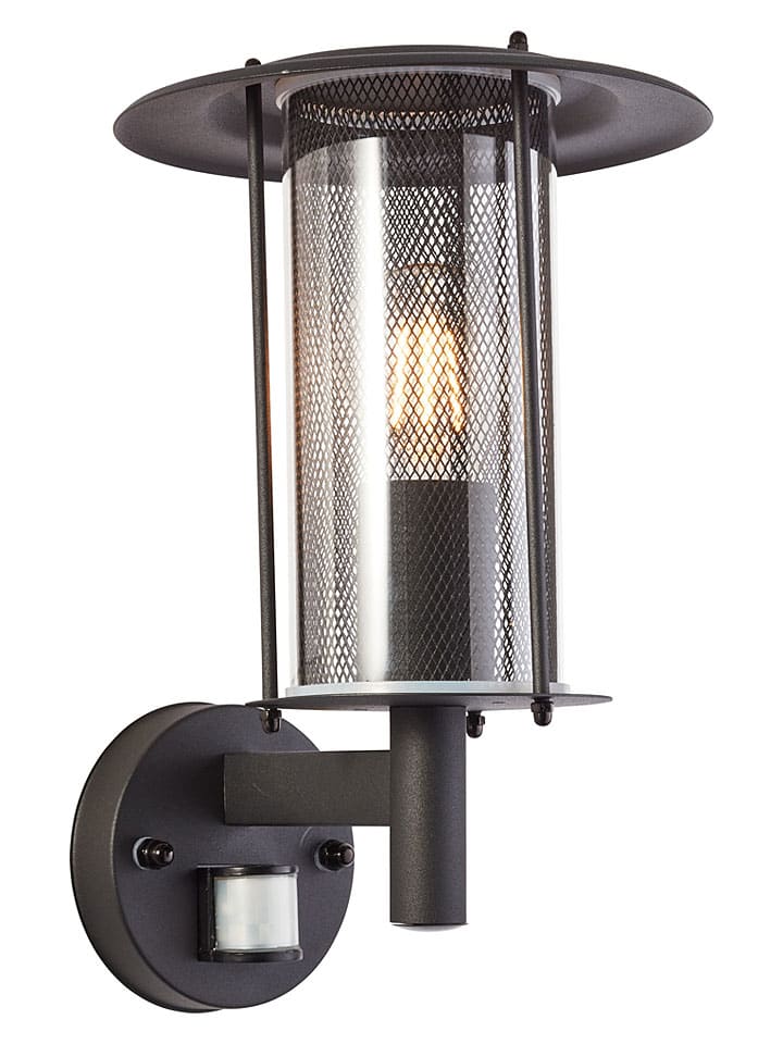 Lampa ścienna "Detroit" w kolorze czarnym - 22,5 x 31,6 x 19,8 cm