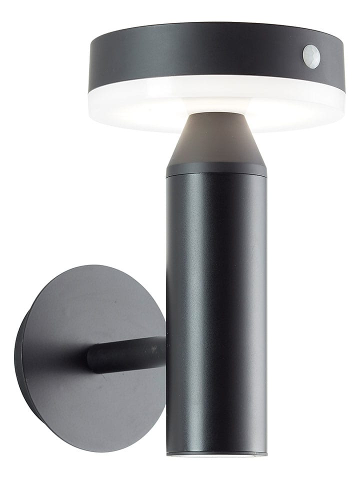 LED-Solar-Wandleuchte "Magua" in Schwarz - (B)13,3 x (H)20,8 x (T)18,9 cm
