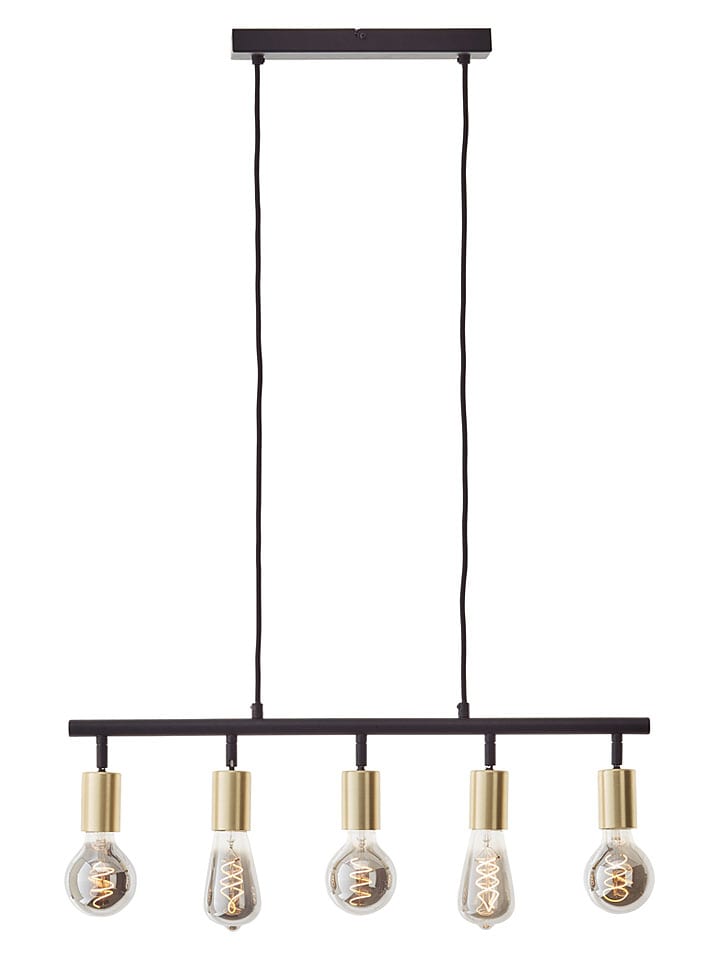 Hängeleuchte "Tiffany" in Gold/ Schwarz - (B)63 x (H)60 x (T)6 cm