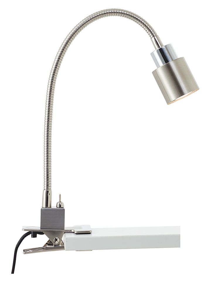 Lampa stołowa LED "Andres" w kolorze srebrnym - KEE F (A do G)