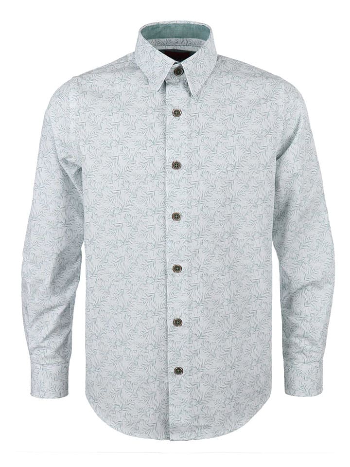Hemd - Slim fit - in Weiß/ Grün