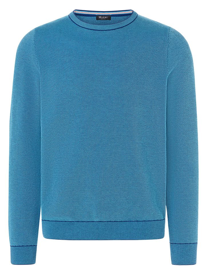 Pullover in Blau/ Türkis