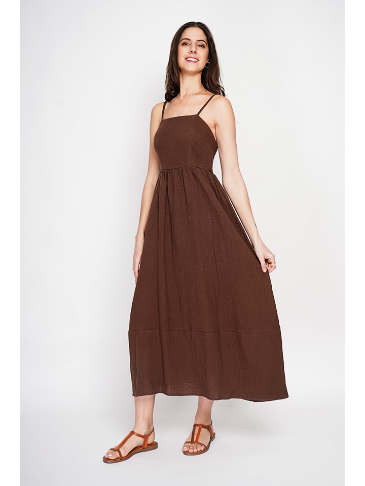 Kleid in Hellbraun