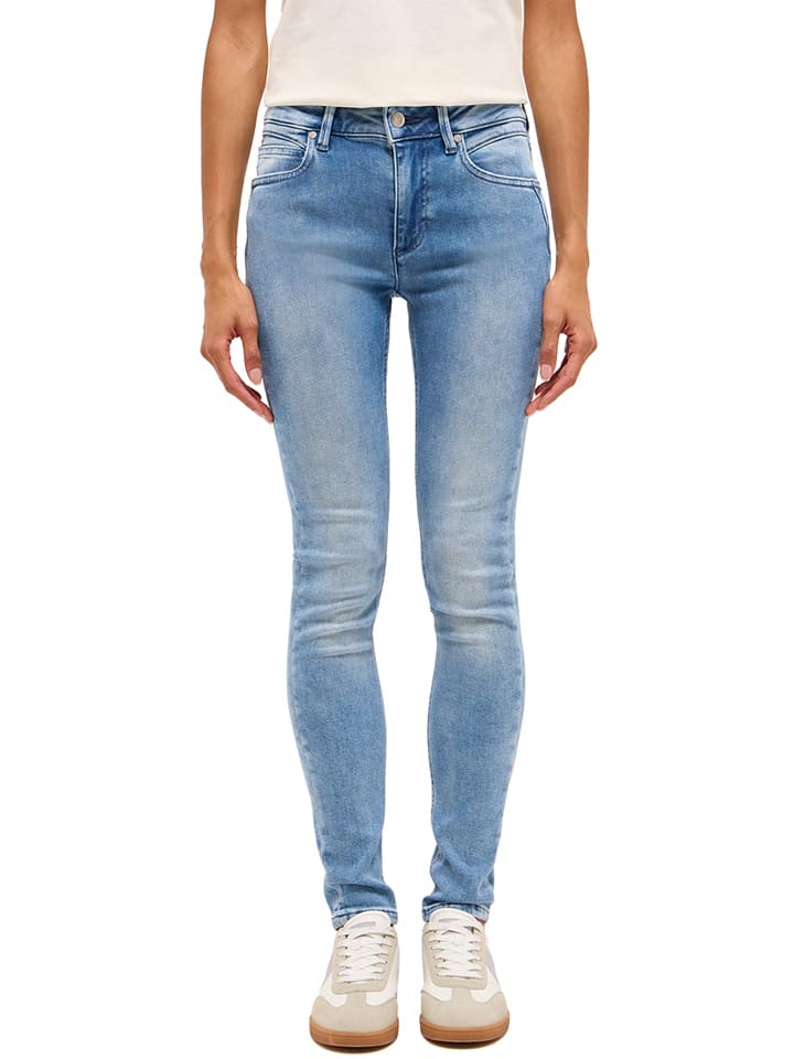 Dżinsy "Shelby" - Skinny fit - w kolorze błękitnym