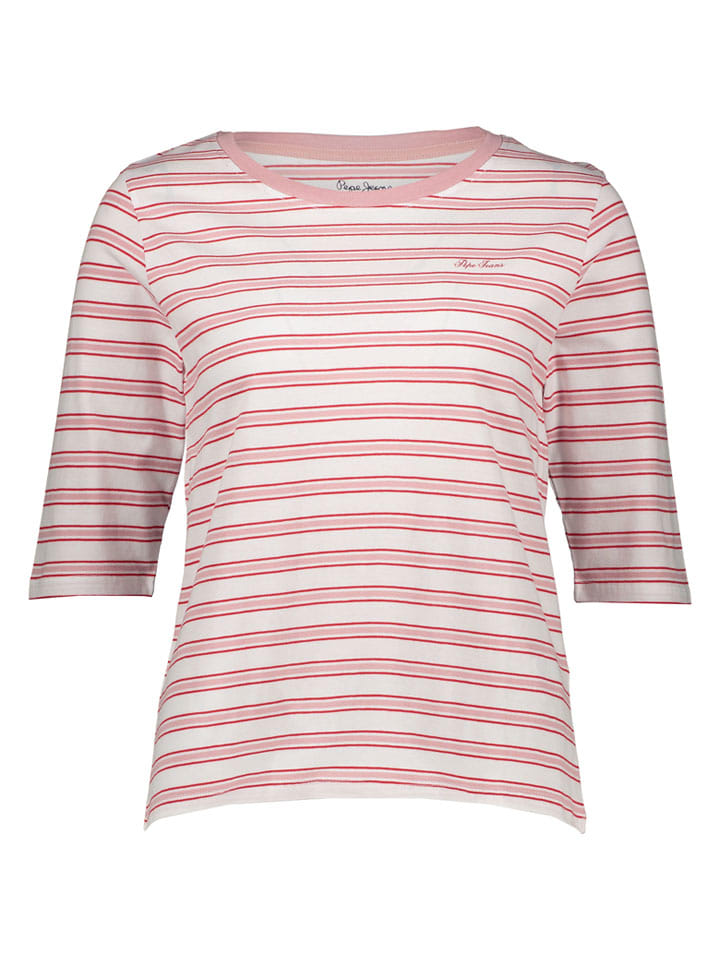 Shirt in Rosa/ Weiß