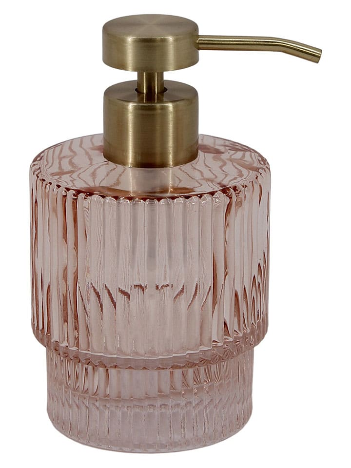 Siefenspender ''Elisabeth'' in Rosa/ Gold - (H)14,5 x Ø 8 cm