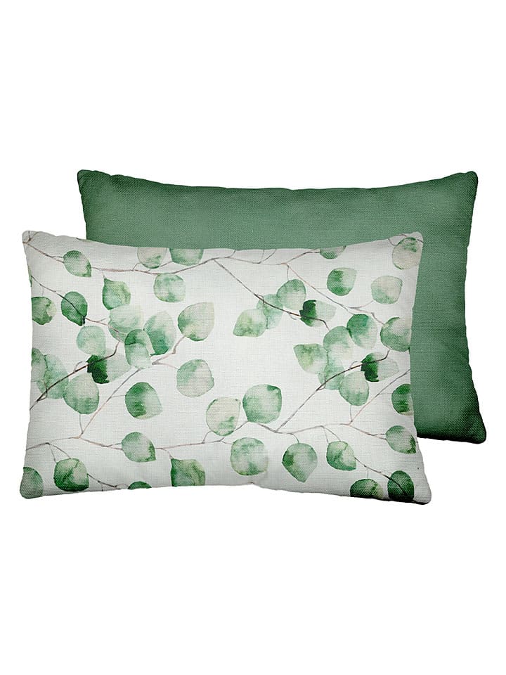 Kussenhoes ''Fosca'' groen/wit - (L)30 x (B)50 cm