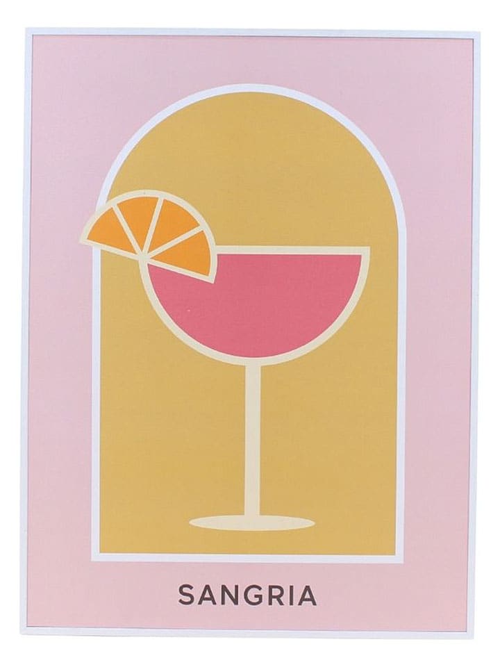 Druk artystyczny "Sangria" w ramce - 40 x 30 cm