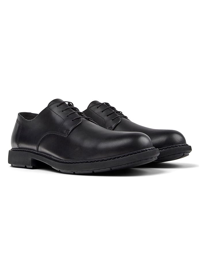 Leren veterschoenen "Neuman" zwart