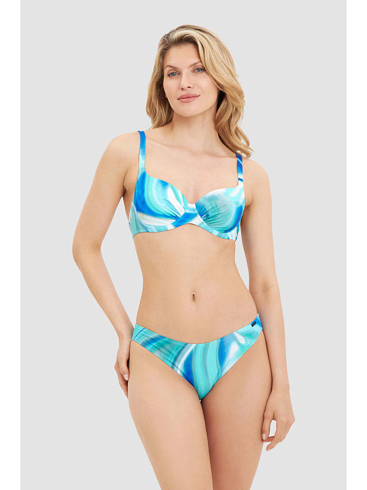 Bikinitop turquoise/blauw