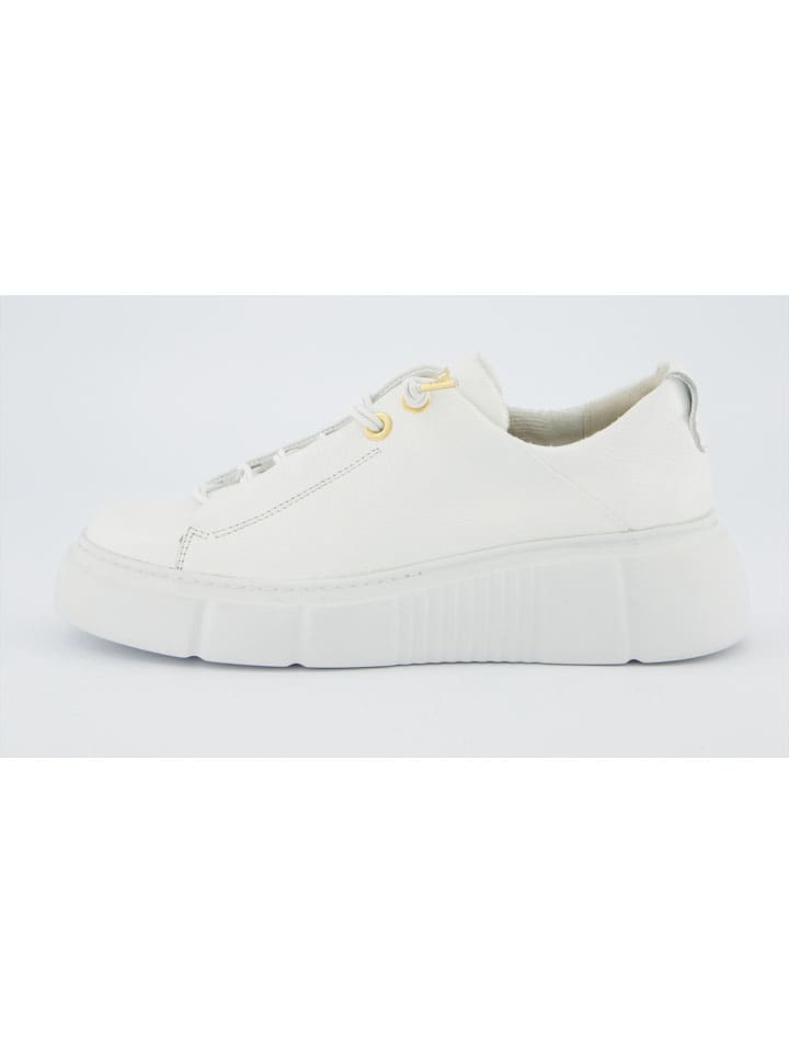 Skórzane sneakersy w kolorze białym