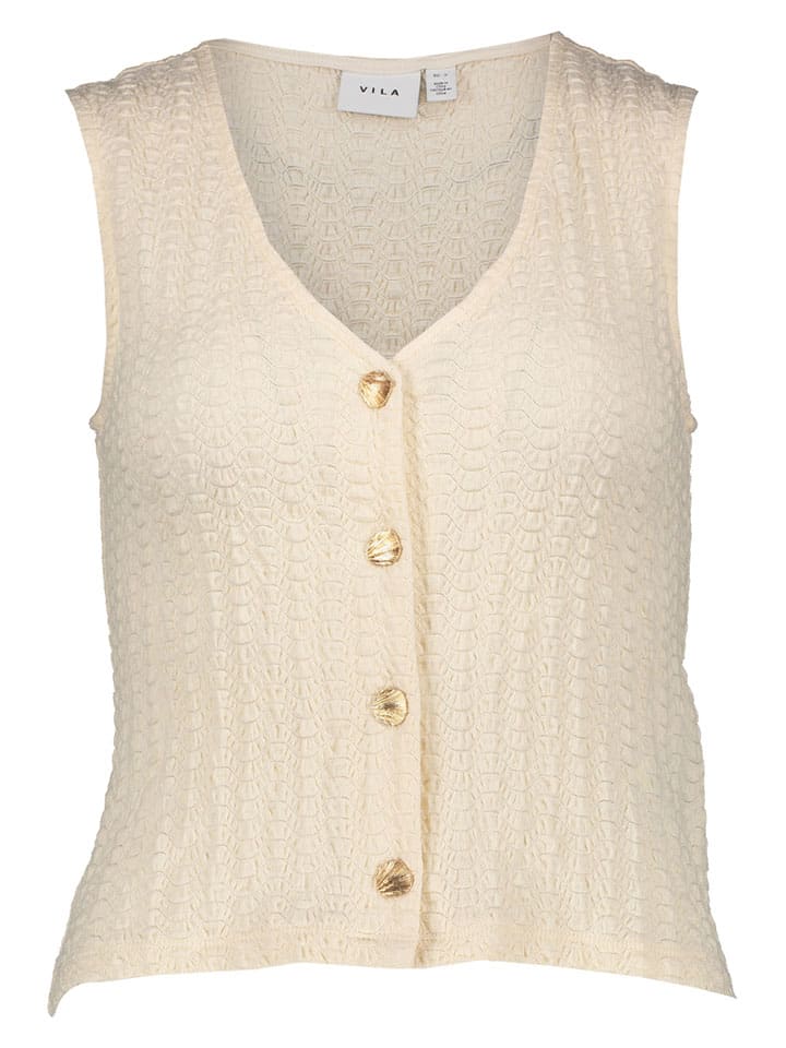 Strickweste in Beige
