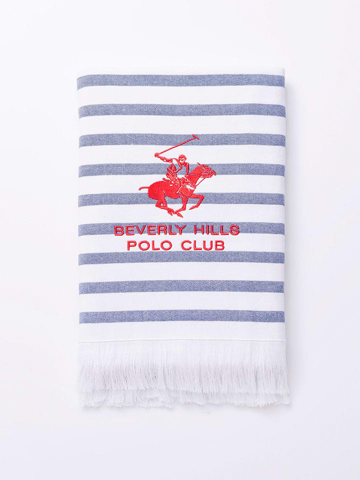 Fouta w kolorze biało-niebieskim