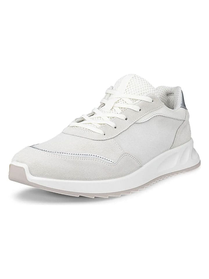 Leder-Sneakers "Otm" in Grau/ Silber