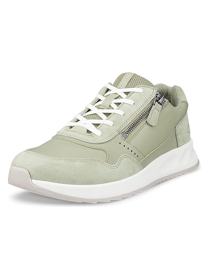 Skórzane sneakersy "Otm" w kolorze zielonym