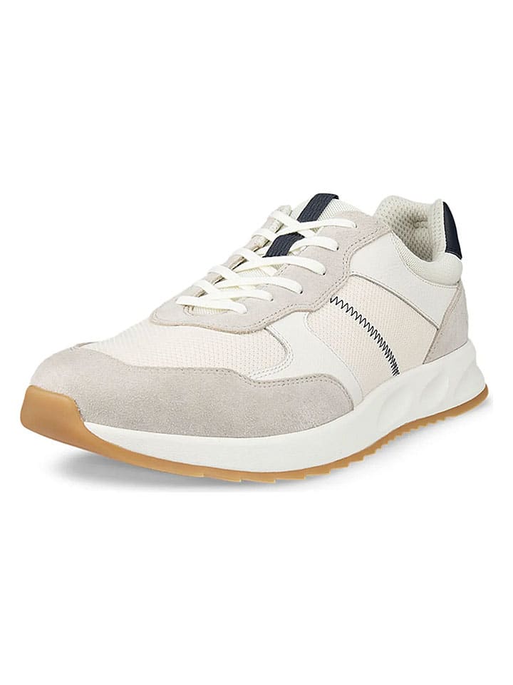 Leder-Sneakers "Otm" in Weiß/ Beige/ Dunkelblau