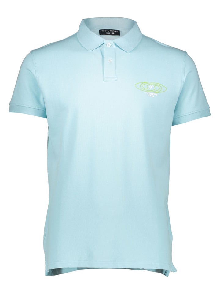 Koszulka polo w kolorze błękitnym