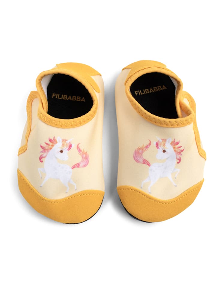 Buty kąpielowe "Unicorn Shores" w kolorze żółtym