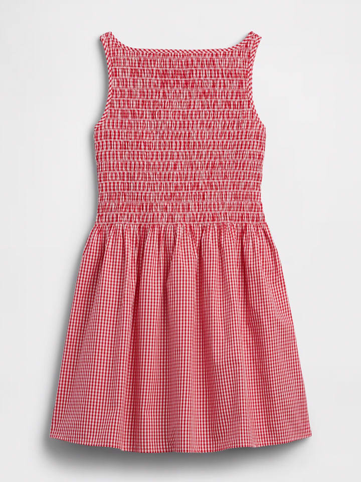 Kleid in Rot/ Weiß