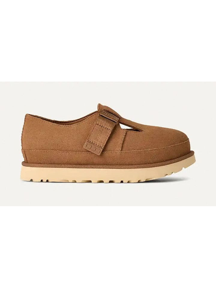 Leder-Slipper "Goldenstar Jane" in Hellbraun