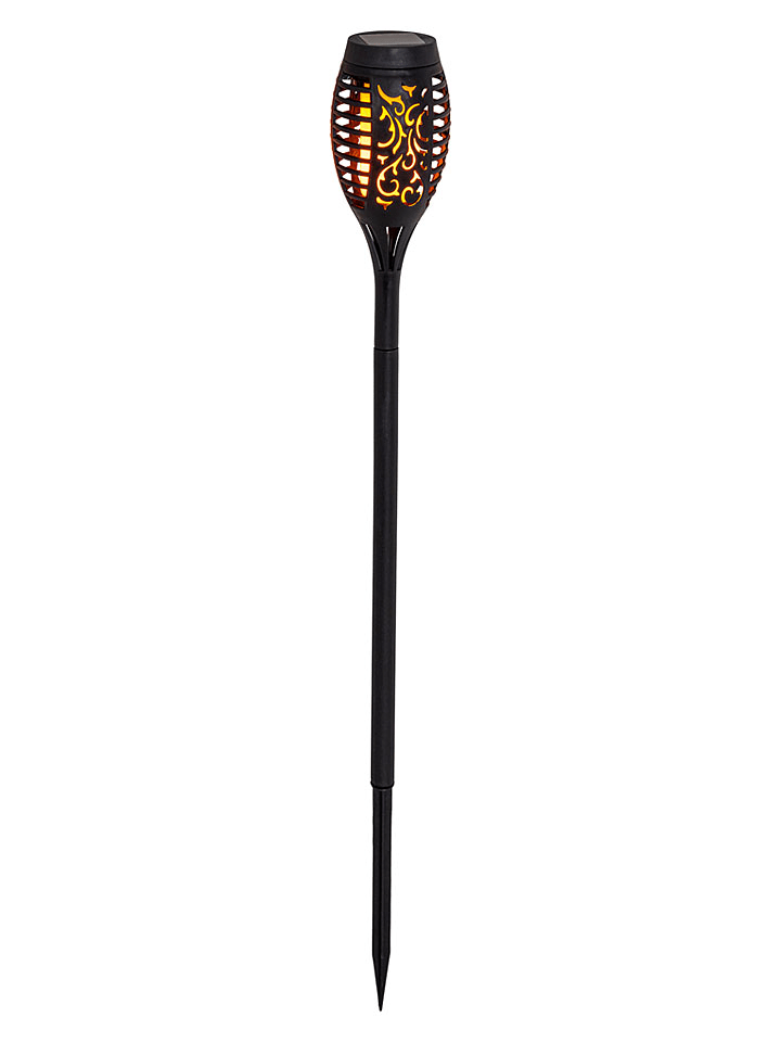Lampa solarna LED w kolorze czarnym - wys. 62 x Ø 7,5 cm