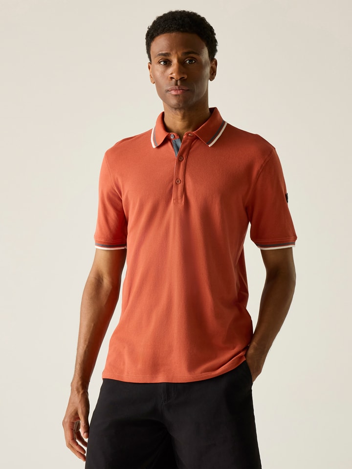 Koszulka polo "Adryan" w kolorze ceglanym