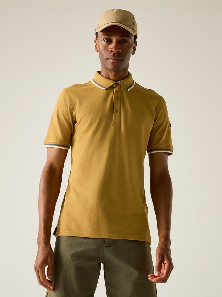 Poloshirt "Adryan" mosterdgeel