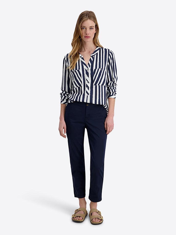 Bluse "Henley" in Dunkelblau