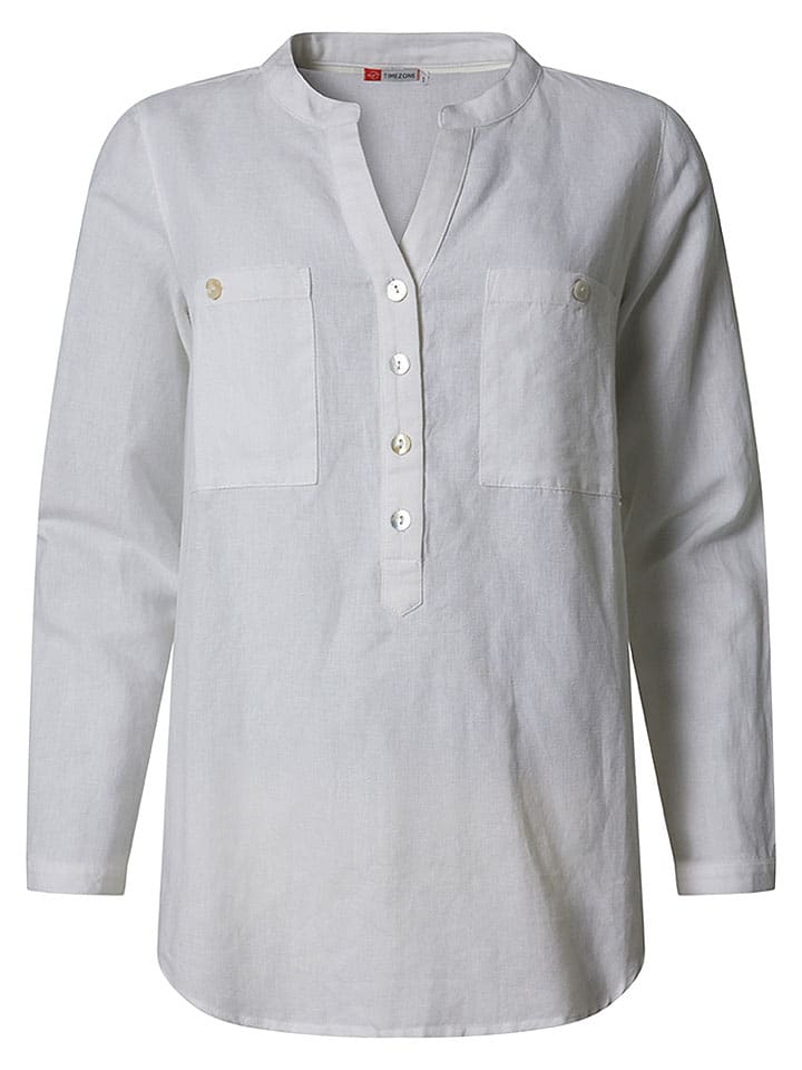 Bluzka "Henley" w kolorze białym