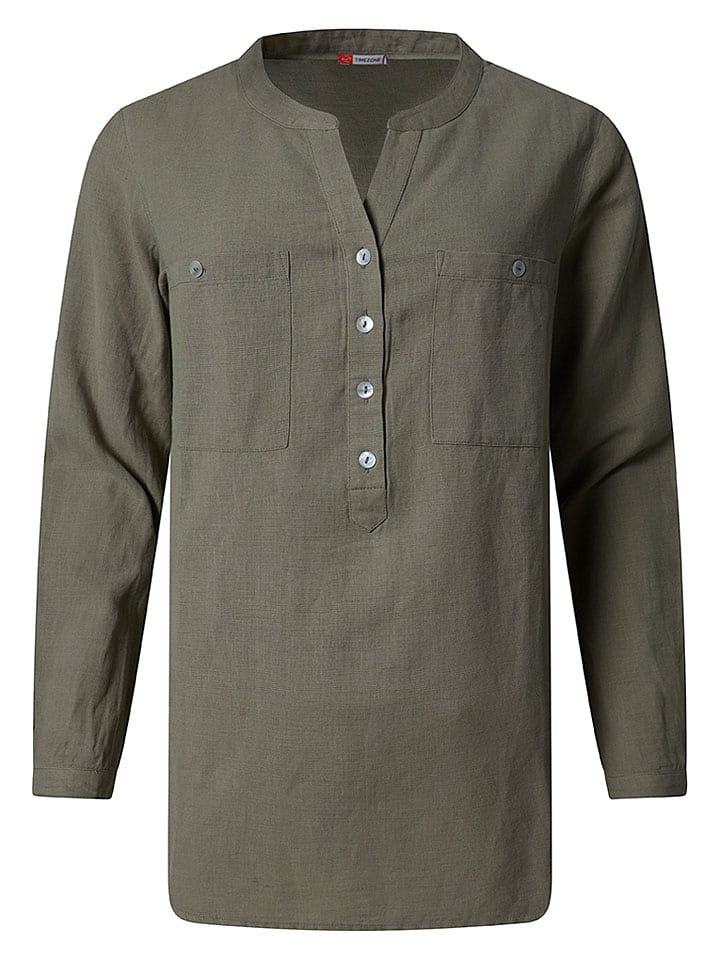 Bluzka "Henley" w kolorze khaki