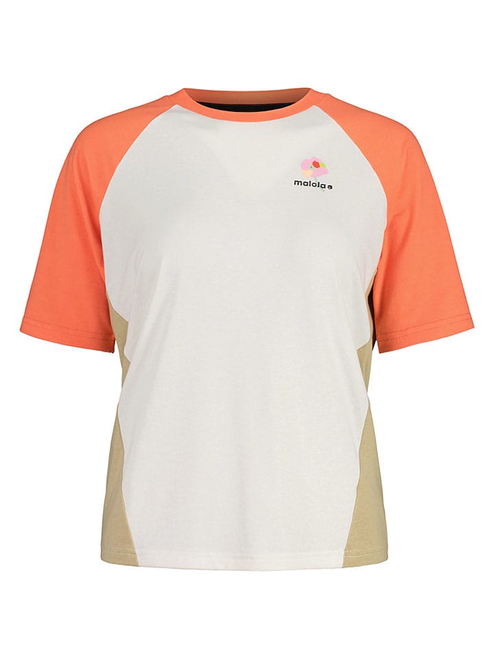 Funktionsshirt "DambelM." in Weiß/ Orange/ Beige