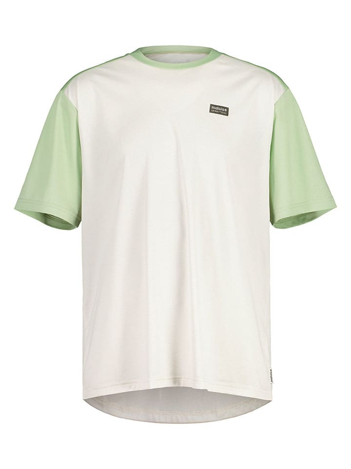 Fahrradshirt "HagenbachM." in Creme/ Grün