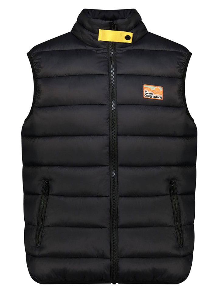 Doorgestikte bodywarmer "Valanche" zwart