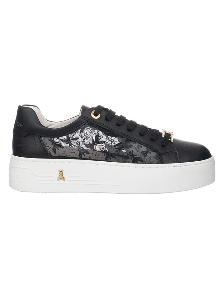 Leren sneakers zwart