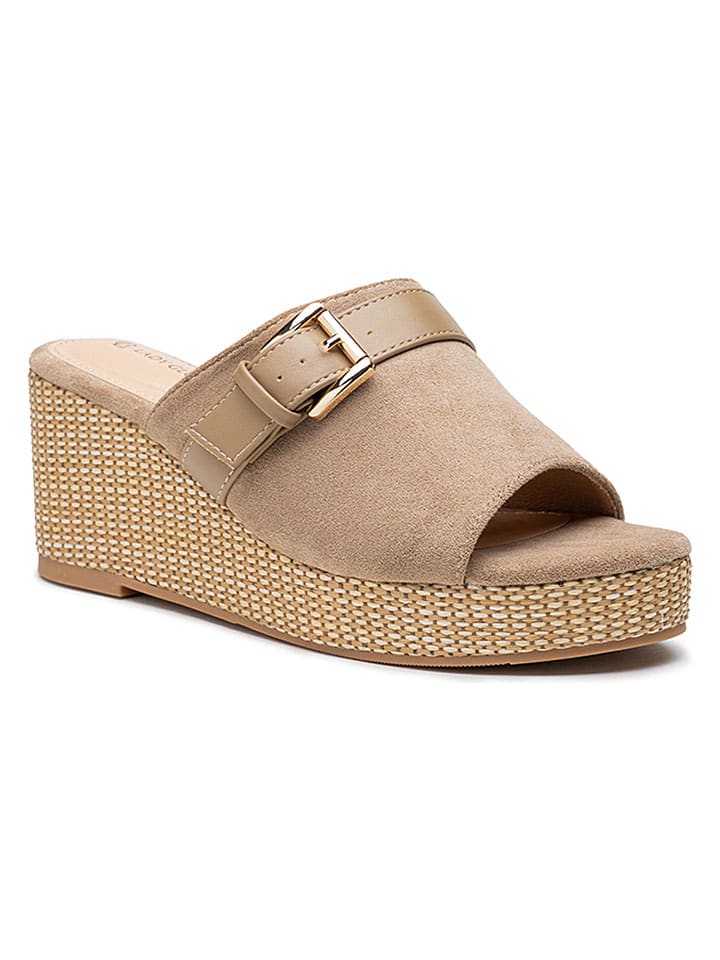 Pantoletten in Khaki