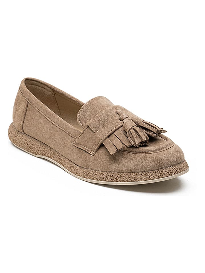 Mokasyny w kolorze khaki