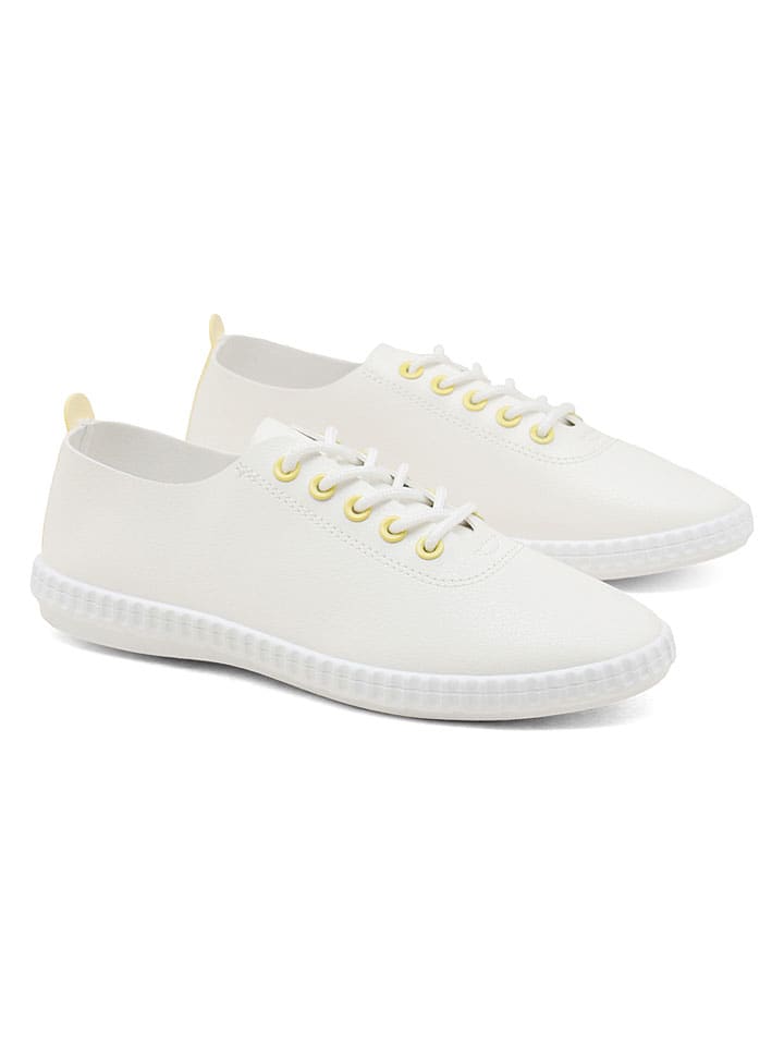 Sneakers in Weiß/ Gelb