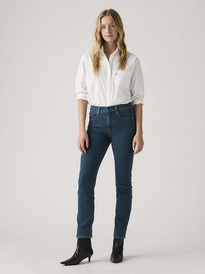 Spijkerbroek - straight fit - blauw