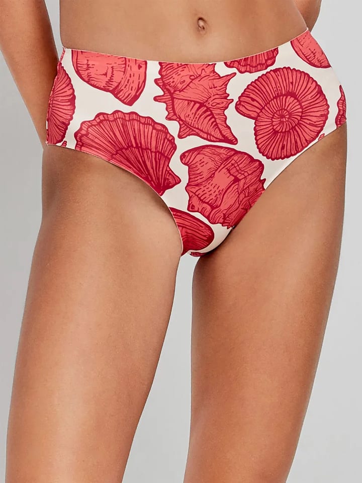 Figi bikini w kolorze kremowo-czerwonym