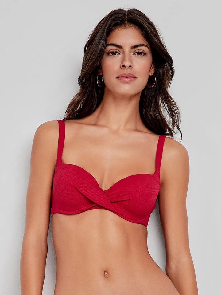 Biustonosz bikini w kolorze czerwonym