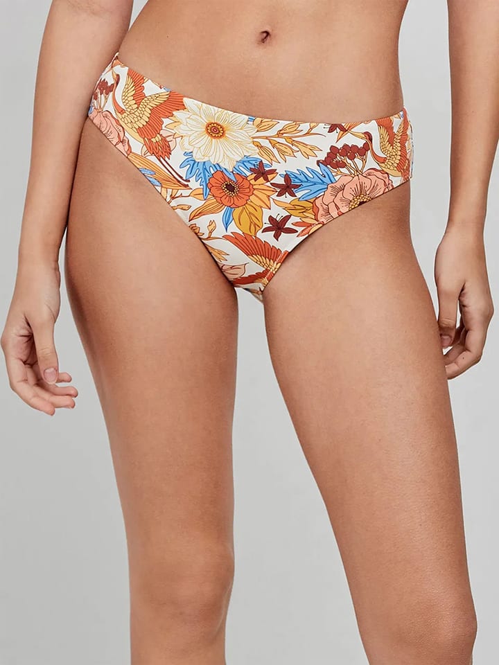 Bikini-Hose in Apricot/ Hellblau